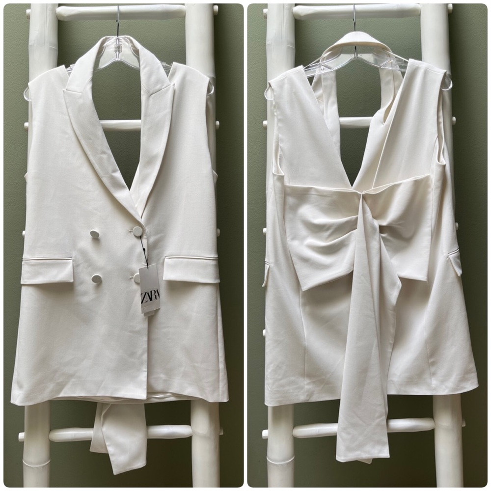 NWT Zara Limited Edition Bow Sleeveless Dress - Picture 16 of 16